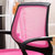 匠林家私椅子弓形椅升降办公椅电脑椅家用(粉色 黑框)第3张高清大图