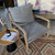 MOANRO北欧单人沙发椅小户型实木扶手椅布艺休闲躺椅ins懒人椅(橡木布艺 深灰色 76x95x86)第2张高清大图