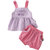 Amila阿米拉童装儿童套装夏季薄款啊咪啦女小童背心两件套洋气宝宝短裤(90cm 紫)第5张高清大图