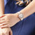 亨宝时hangboss手表时尚商务女表时尚女士手表精钢石英表女士陶瓷多功能手表腕表(白面玫瑰金)第5张高清大图