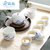 创简坊（CJIANFF） 陶瓷茶具套装 功夫茶具盖碗茶杯茶壶整套青花瓷茶碗茶海家用  7件(如需礼盒包装请联系客)(10件)第2张高清大图