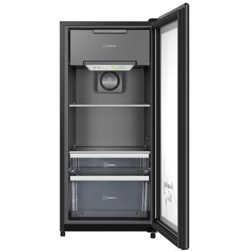 海尔 (Haier) DS0120D 120升 办公室冰吧 茶叶柜 母婴冰箱 展示柜 饮料柜 雪茄柜 冷藏柜 商务冰箱 黑色