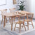 恒兴达 全白橡木餐桌椅组合 北欧小户型家具 可伸缩全实木餐桌 宽均为800mm 高均为750mm(1.1-1.4米-胡桃色 一桌六椅)第5张高清大图