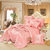 爱之小径家纺结婚床上用品粉色四件套婚庆4六八十件套粉色韩版蕾丝套件 (如果.爱 220*240十件套)第4张高清大图