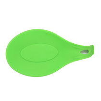 思柏飞 硅胶勺子垫 耐高温匙羹垫 汤勺垫 搁勺器工具(绿)