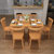 明佳友 北欧实木餐桌现代简约小户型餐桌椅组合原木日式长方形餐桌 M619(原木色 一桌六椅（国内版）)第3张高清大图