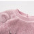 davebella戴维贝拉2018女童秋冬新款卡通针织衫宝宝套头衫DBM8631(3Y 灰粉色)第4张高清大图