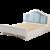 掌造 经济型软包床 覆膜工艺 出租屋 儿童床 单人床双人床现代简约轻奢1.8米软包美式家具(1.8m双抽 床头床尾纤维板，其余松木，附膜)第10张高清大图