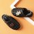 SUNTEK小熊洞洞鞋2021夏季新款男童包头凉拖鞋女童小童可爱外穿软底拖鞋(23 内长14.5cm 黑色光板)第3张高清大图