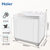 海尔（Haier）洗衣机 XPB125-298S 超大容量 双桶双缸 半自动洗衣机 瓷白色(12.5公斤)第3张高清大图
