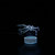 跨境外星飞船堡垒之夜手游系列3D小夜灯 LED创意七彩灯触摸遥控3D台灯(蓝 默认)第2张高清大图