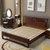 恒兴达 新中式简约艺术型实木床1.8米现代主卧室1.5米橡胶木婚床成套家具(1.8*2米紫檀色 单床)第3张高清大图