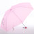 天堂伞 便携轻型防风钢骨三折晴雨伞 晴雨两用伞 339S丝印(粉红色 粉红色)第3张高清大图
