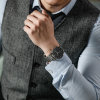 安普里奥.阿玛尼手表 男士钢带时尚休闲商务双眼多功能腕表AR0389 国美超市甄选