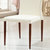 A家家具 欧式可折叠可伸缩实木餐桌椅组合时尚拼色一桌四椅一桌六椅现代简约客厅家具(餐桌 米白色)第5张高清大图