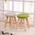 优涵  时尚现代简约布艺凳子家用板凳实木创意沙发凳成人小圆凳椅子矮凳(果绿色)第3张高清大图
