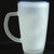欧妮家01-3单层磨砂玻璃杯茶水杯子logo简约潮流磨砂刻字 手柄300毫升第4张高清大图