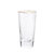 日式锤纹金边玻璃杯家用耐热喝水杯子套装ins风啤酒杯果汁牛奶杯(透明矮款锤纹杯【6只+金色架)第5张高清大图