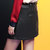 七格格 2016冬装新款 黑色PU皮裤 不规则下摆休闲小A字半身裙X590(黑色 XL)第3张高清大图