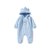巴拉巴拉婴儿冬装女连体衣新生儿衣服男宝宝爬服外出抱衣保暖加厚(80cm 蓝白色调)第5张高清大图
