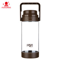 富光1.5L塑料冷水壶 大容量运动户外水杯 便携防漏创意茶水杯子(咖啡色)