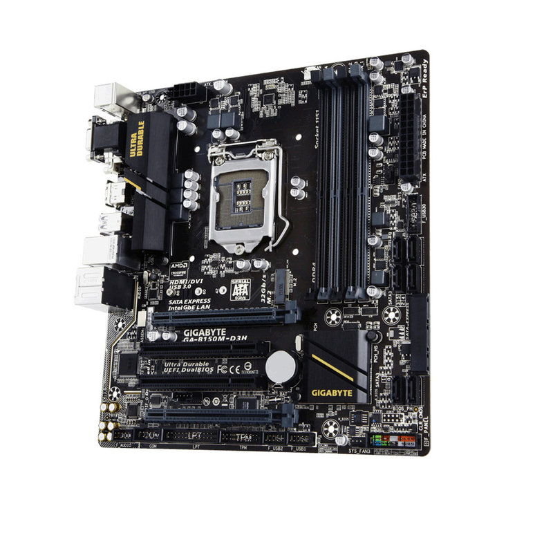 技嘉(gigabyte)b150m-d3h主板(intel b150/lga 1151/只支持ddr4代内存