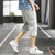 卡郎琪 2020年夏装韩流风格特惠新品时尚运动休闲系列舒适潮男式七分短裤 KXP-K166(银灰 XL)第4张高清大图