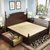 亚格林 美式 床 1.5单人床1.8米双人床大床 高箱术 实木床(床)第2张高清大图