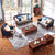 拉斐曼尼 KS021 美式乡村复古皮艺沙发组合欧式实木油蜡皮艺三人位小户型客厅家具(沙发 三人位)第2张高清大图