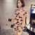 莉菲姿 2017夏季新款韩版迷彩印花休闲运动两件套短袖+短裤套装女(图片色 XXL)第2张高清大图