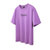 2019夏季新款短袖T恤男 紫色男士圆领上衣半袖男士帅气(粉红色 XL)第4张高清大图