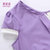 莉菲姿 夏装新款运动套装女夏季韩版大码短袖休闲套装女款夏(紫色)第2张高清大图