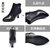 SUNTEK短靴女2021年秋冬季新款尖头低跟细跟靴子时尚加绒软皮女鞋(39 黑色/加绒)第9张高清大图