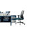 艾诺狄斯 现代简约双人位工作位办公桌椅带副柜办公家具组合人造板(胡桃色双人位)第3张高清大图