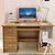 木巴组装电脑桌台式家用经济型写字台1.2米简易小户型书桌北欧办公桌(黄柚木色XZT015 1.2米 默认)第3张高清大图