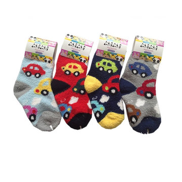 好阿姨韩国秋冬季儿童袜子宝宝珊瑚绒睡眠袜卡