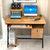 蔓斯菲尔电脑桌 台式家用书桌简约现代办公桌简易写字台书架桌子(红叶枫木色)第4张高清大图