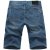 莱斯玛特LESMART 男装 水洗磨白牛仔短裤 LW13349(蓝色 30)第2张高清大图