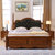 美天乐 简约现代美式实木床 单人床 双人床 软靠大床1.5米1.8米高箱储物婚床 美式乡村床(1.5*2米框架款 床)第4张高清大图