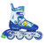 美洲狮（COUGAR）溜冰鞋儿童全套装男女旱冰鞋 可调节轮滑鞋 闪光滑轮鞋(卡通款套装蓝色 L（可调37-41）)第3张高清大图