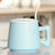 豪峰陶瓷马克杯杯子咖啡杯牛奶杯水杯带盖勺广告杯可加印logo(天蓝色工字杯配盖勺)第2张高清大图