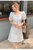 2021夏季新款法式优雅桃心领公主袖抽褶气质纯色连衣裙(白色 S)第6张高清大图