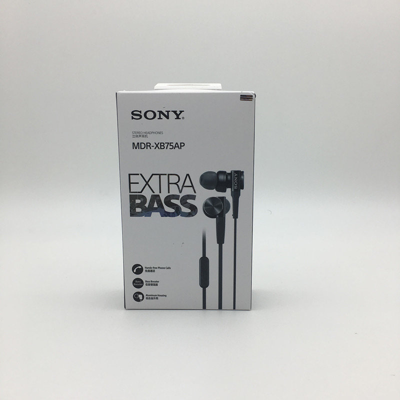 索尼(sony) mdr-xb75ap入耳式耳机新品耳机(黑色)