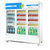 乐创(lecon) LC-ZSG03 冷藏保鲜展示柜 918升 三门 立式直冷单温饮料啤酒牛奶展示冷柜(蓝白色)第2张高清大图