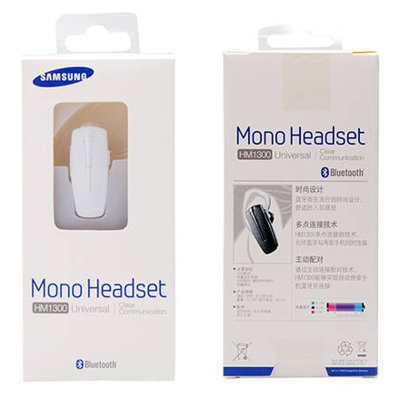 三星（SAMSUNG）HM1300蓝牙耳机（白色）【真快乐自营 品质保证】