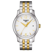 Tissot天梭俊雅系列石英女表 休闲指针间金钢带女士手表腕表