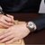 依波表 (EBOHR)新款透明底盖男士手表 商务休闲机械手表不锈钢带双历防水男表50170111/0210(白盘兰针50170111)第5张高清大图