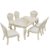 欧式实木餐桌法式长方形大理石餐台饭桌(象牙白色 1.3米餐桌（大理石面）)第5张高清大图