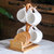【节节高水具】简约花茶具陶瓷咖啡杯碟套装创意6件套骨瓷带架子竹制旋纹底(4件套)第5张高清大图