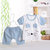 新款夏季纯棉宝宝短袖套装1-2-3周岁男童T恤短裤套装卡通休闲套装(BSJB-1845小猫 蓝色 80码（建议91-100cm身高）)第2张高清大图